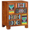 vidaXL Aparador multicor 50x35x60 cm madeira de ac&aacute;cia maci&ccedil;a