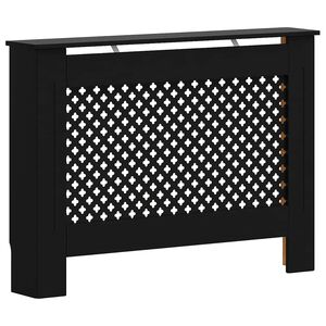 vidaXL Cobertura de radiador 112x19x81,5 cm MDF preto