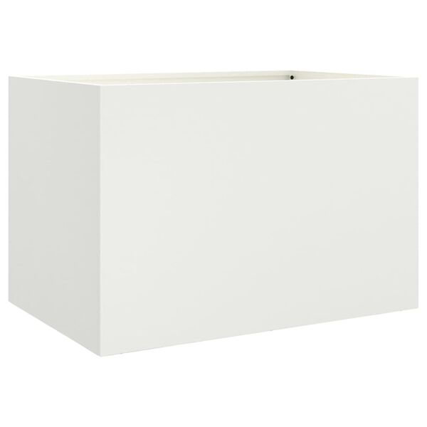 vidaXL Vaso/floreira 62x40x39 cm aço branco