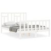 vidaXL Cama sem colch&atilde;o 120x200 cm madeira de pinho maci&ccedil;a branco