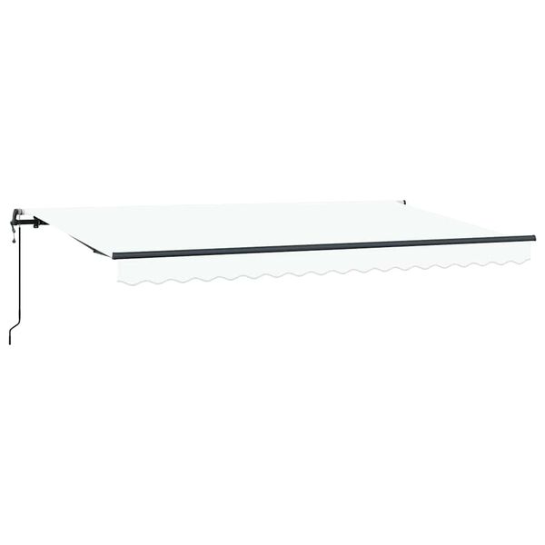 vidaXL Toldo Retr&aacute;til Branco 400 x 200 cm tecido