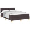 vidaXL Cama Box com colch&atilde;o Marrom Escuro 140 x 190 cm tecido