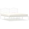 vidaXL Estrutura de cama com cabeceira 180x200 cm metal branco