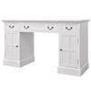 vidaXL Secret&aacute;ria de base dupla estilo pedestal 140x48x80 cm branco