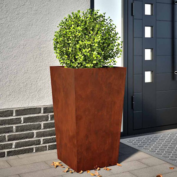 vidaXL Garden Planters 2 pcs 45x45x75 cm a&ccedil;o resistente &agrave;s intemp&eacute;ries