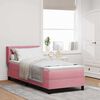 vidaXL Cama Box com colch&atilde;o com cabeceira Rosa 200 x 80 cm Veludo