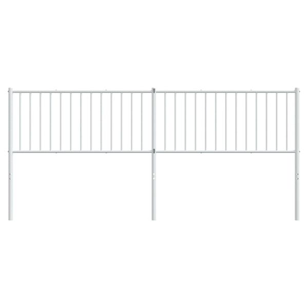 vidaXL Cabeceira de cama 200 cm metal branco