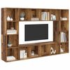 vidaXL Conjunto de m&oacute;vel de TV 4 pcs Castanho 37 x 37 x 142,5 cm