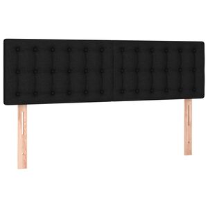 vidaXL Cabeceiras preto 144x5x78/88 cm tecido