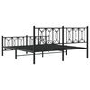 vidaXL Estrutura de cama com cabeceira e p&eacute;s 183x213 cm metal preto