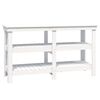vidaXL Bancada de trabalho 142,5x50x80 cm madeira pinho maci&ccedil;a branco