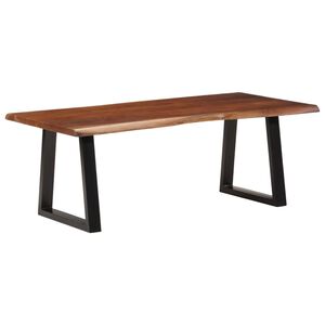 vidaXL Mesa de centro 110x55x40 cm ac&aacute;cia maci&ccedil;a castanho-mel