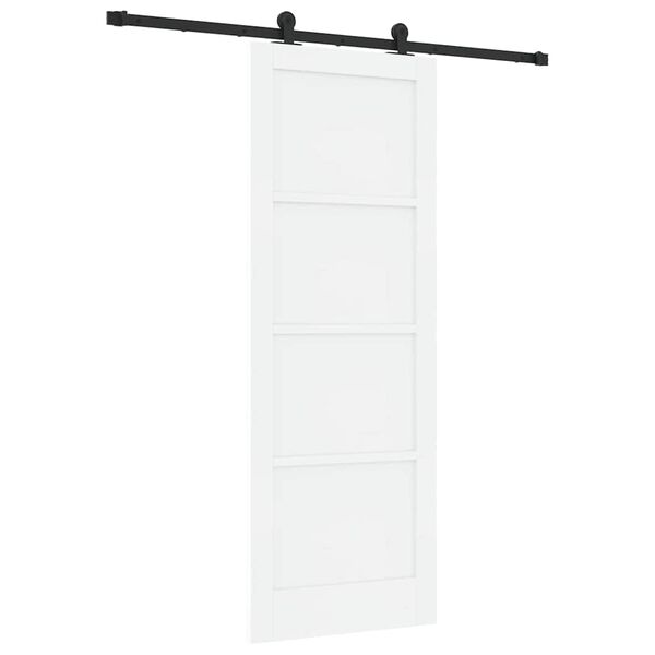 vidaXL Porta Deslizante Branco e Preto 78 x 211 cm