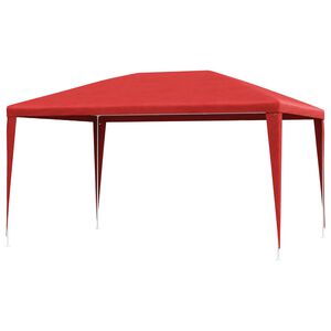 vidaXL Tenda de Festa 400 x 300 x 255 cm Vermelho PE e A&ccedil;o