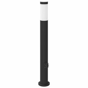 vidaXL Lumin&aacute;ria de poste com tomada, 80 cm, a&ccedil;o inoxid&aacute;vel, IP44