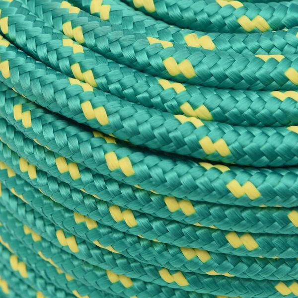 vidaXL Corda de barco 14 mm 50 m polipropileno verde