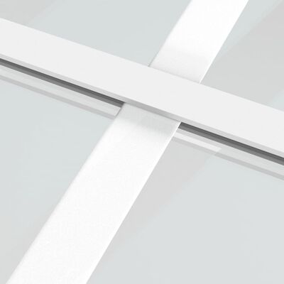 vidaXL Porta deslizante em vidro ESG e alumínio 76x205 cm branco