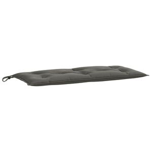 vidaXL Almofad&atilde;o banco jardim 100x50x7cm mesclado tecido cinza-escuro