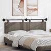 vidaXL Cabeceira Suspensa Liso Cinzento 170 x 55 x 5 cm PU Antigo