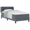 vidaXL Cama Box com cabeceira Cinzento escuro 90 x 190 cm Veludo