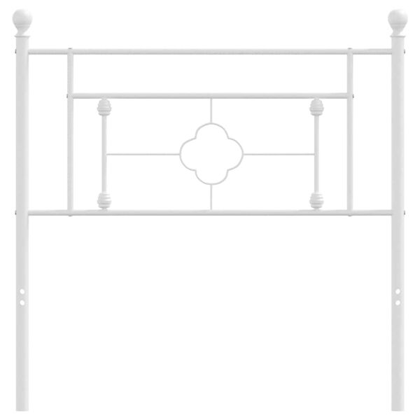 vidaXL Cabeceira de substitui&ccedil;&atilde;o 90 cm metal branco