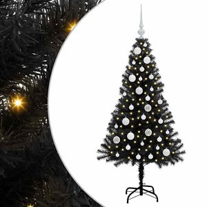 vidaXL &Aacute;rvore de Natal Preto 120 cm PVC