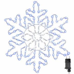 vidaXL Floco de Natal 156 LED Azul 55.5 x 55.5 x 0.75cm PVC