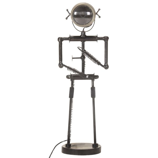 vidaXL Candeeiro de p&eacute; com farol de mota formato de boneco E27