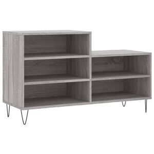 vidaXL Sapateira 102x36x60 cm derivados de madeira cinzento sonoma