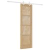 vidaXL Porta Deslizante Natural e Branco 61 x 198,5 cm