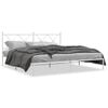 vidaXL Estrutura de cama com cabeceira 180x200 cm metal branco