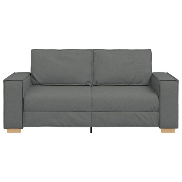 vidaXL Sof&aacute; de 2 lugares cinza escuro 180x78x84 cm tecido
