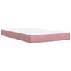 vidaXL Cama boxspring com colch&atilde;o 120x190 cm veludo rosa