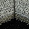 vidaXL 4 pcs conjunto de bar p/ jardim c/ almofadões vime PE cinzento