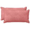 vidaXL Almofada 2 unid. HOUTEN Rosa 40 x 70 cm Veludo