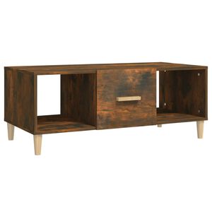 vidaXL Mesa de centro 102x50x40 cm derivados madeira carvalho fumado