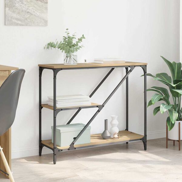 vidaXL Aparador Carvalho Artesanal 88,5 x 30 x 75 cm