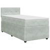 vidaXL Cama box spring com colch&atilde;o Cinzento-claro 90 x 190 cm Veludo