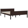 vidaXL Estrutura de cama c/ 2 gavetas 160x200 cm pinho castanho-escuro