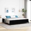 vidaXL Cama Box com colch&atilde;o Preto 200 x 200 cm tecido