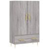 vidaXL Arm&aacute;rio alto derivados de madeira 69,5x31x115cm cinza sonoma