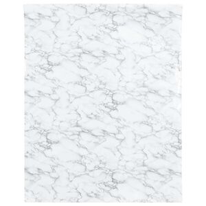vidaXL Autocolante para m&oacute;veis branco m&aacute;rmore 90x500 cm PVC