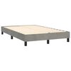 vidaXL Cama box spring c/ colch&atilde;o/LED 120x200 cm veludo cinzento-claro