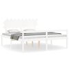 vidaXL Cama idosos super king size c/ cabeceira madeira maci&ccedil;a branco