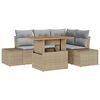 vidaXL Conjunto de Sof&aacute; de Jardim 5 unid. Bege e Cinza