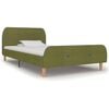 vidaXL Estrutura de cama 90x200 cm tecido verde