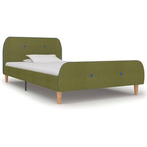 vidaXL Estrutura de cama 90x200 cm tecido verde