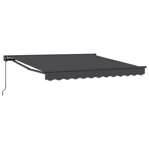 vidaXL Toldo Retr&aacute;til Manual Antracite 300 x 250 cm Poli&eacute;ster e Metal