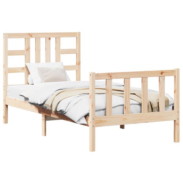 vidaXL Cama sem colch&atilde;o 90x190 cm madeira de pinho maci&ccedil;a