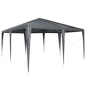 vidaXL Tenda de Festa Antracite 400 x 400 x 266 cm Polietileno e A&ccedil;o